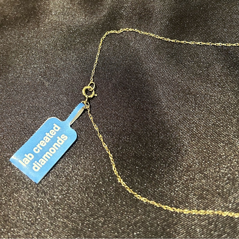 10K Gold Lab-Grown Diamond Elongated
Hexagon Necklace (Zales, NWT) - Picture 4 of 9